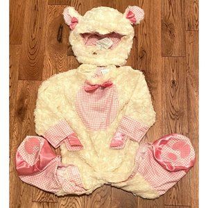 Rubies Pink Lamb White Sheep Halloween Costume + Hood Baby Infant 12-18 Months